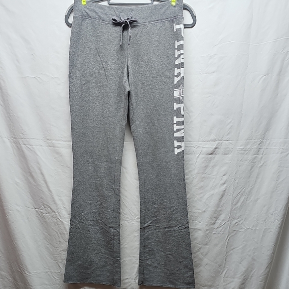 PINK Victoria's Secret Gray Sweatpants with White Patch - Picture 1 of 11